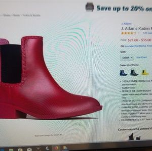 Ladies Red Rain boots